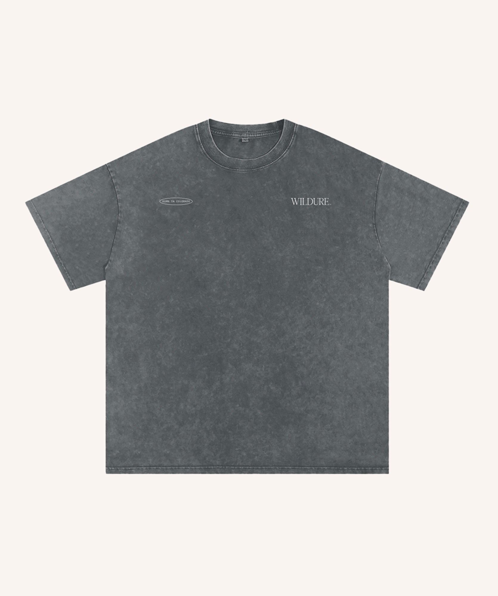 Washed Boxy Outdoors Tee – Charcoal